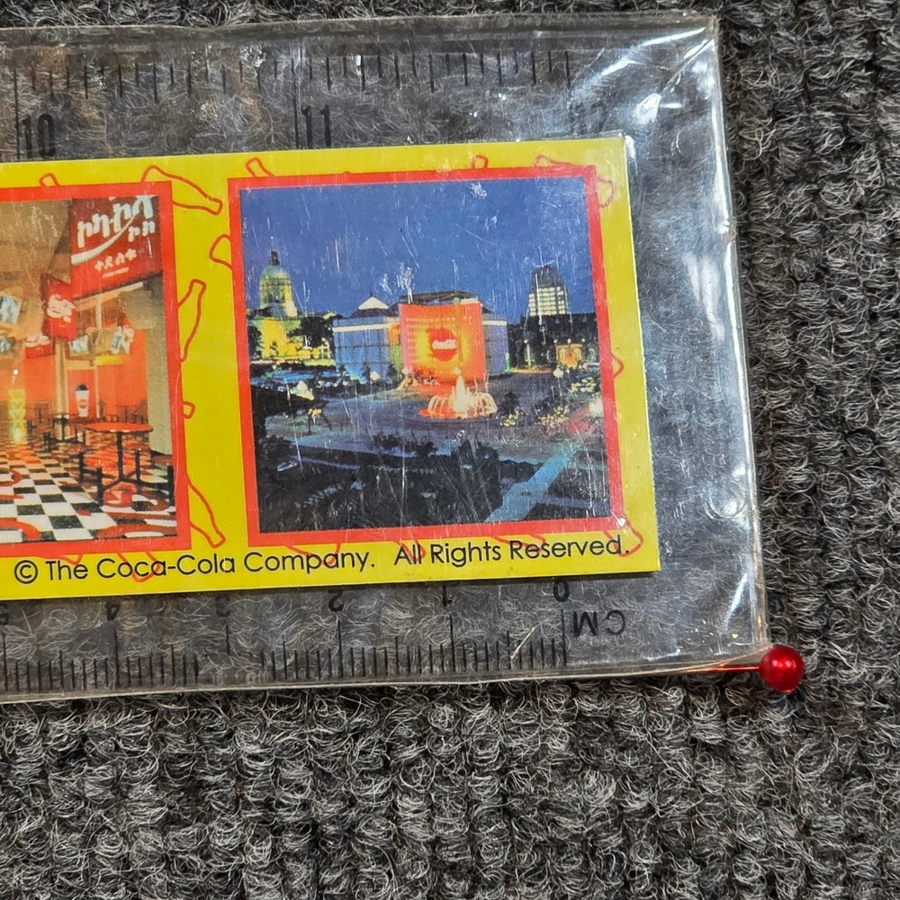 World of Coca-Cola Atlanta Souvenir Ruler 12 Inch Yellow Plastic Vintage Style - Picture 3 of 10